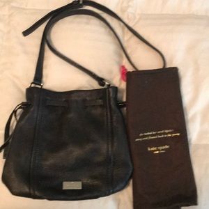 Kate Spade Small Black Bucket crossbody bag